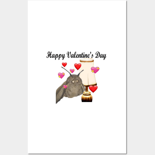 Valentine’s Day Moth and Lamp Posters and Art